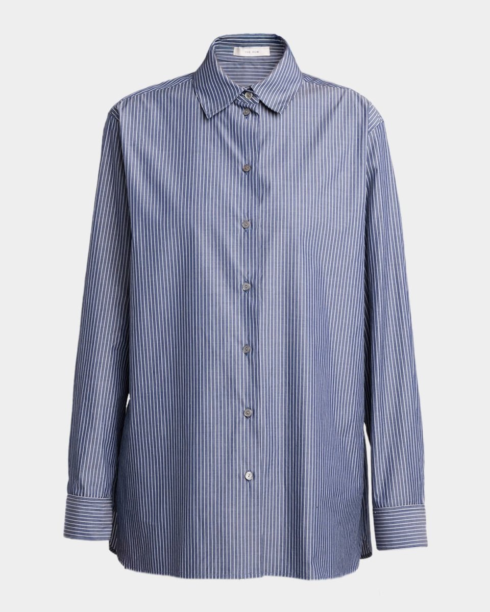 Sisilia Striped Cotton Button-Down Shirt